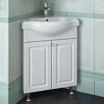 Тумба с раковиной Runo Классик угловая