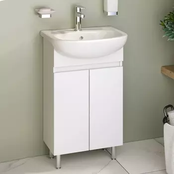 Тумба с раковиной Runo Лада 50 белая