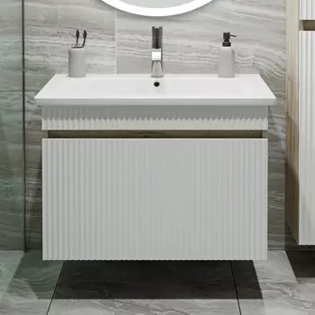 Тумба с раковиной Runo Модена 75 крафтовый дуб