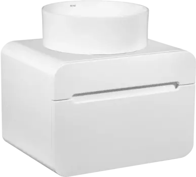 Тумба с раковиной Runo Ницца 60 белая, раковина Palla 40