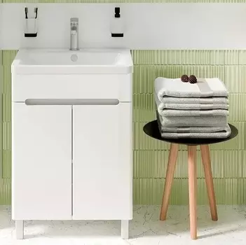 Тумба с раковиной Runo Парма 60, напольная, 2 двери