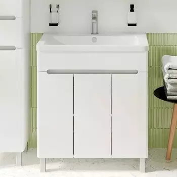 Тумба с раковиной Runo Парма 75, напольная, 3 двери