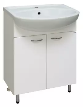 Тумба с раковиной Runo Уют 55 белая