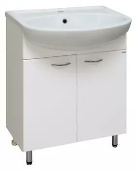 Тумба с раковиной Runo Уют 60 белая