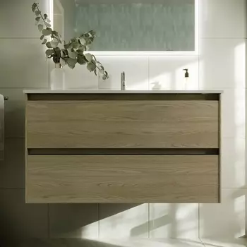 Тумба с раковиной Sancos Cento 90 см карпатская ель