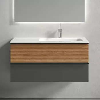 Тумба с раковиной Sancos Delta 100 R дуб красный, графит