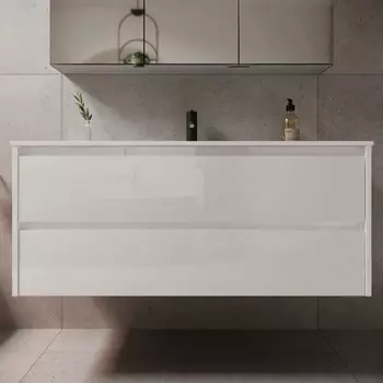 Тумба с раковиной Sancos Libra 120 см белый глянец