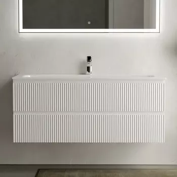 Тумба с раковиной Sancos Snob R 120 см, bianco, раковина CN7017