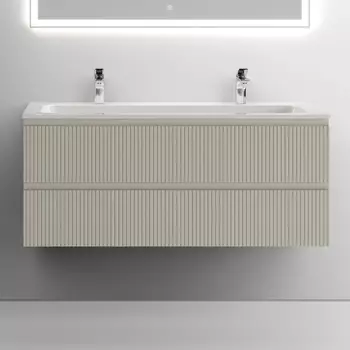 Тумба с раковиной Sancos Snob T 120 см, beige soft, раковина CN7016