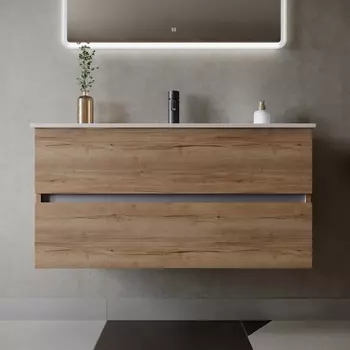 Тумба с раковиной Sancos Urban 100 см дуб галифакс натуральный