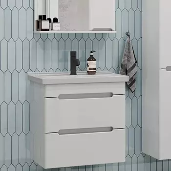 Тумба с раковиной Sanstar Адель 50 подвесная, раковина Sanita luxe Fest 50