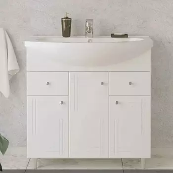 Тумба с раковиной Sanstar Июнь 80 белая