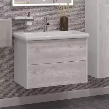 Тумба с раковиной Sanstar Trend 80 подвесная, бетон пайн