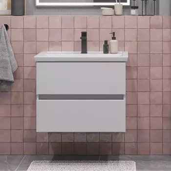 Тумба с раковиной Sanstar Велья 70 подвесная, белая