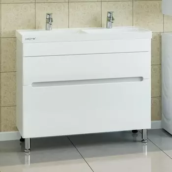 Тумба с раковиной СанТа Лондон 100/2 напольная