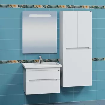 Тумба с раковиной СанТа Лондон 70 подвесная, 2 ящика