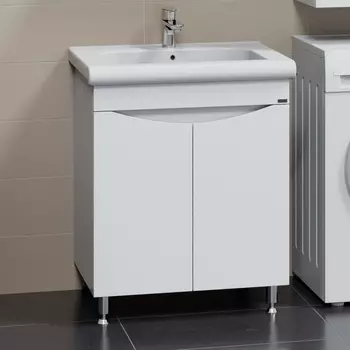 Тумба с раковиной СанТа Сатурн 70 напольная, 2 двери