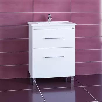 Тумба с раковиной СанТа Вегас 65 напольная, 2 ящика