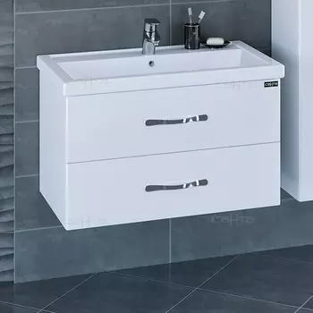 Тумба с раковиной СанТа Виктория 80 подвесная