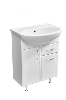 Тумба с раковиной Stella Polar Концепт 60 напольная, белая