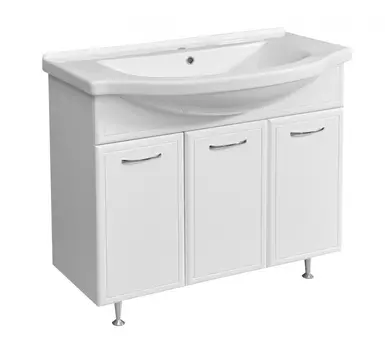 Тумба с раковиной Stella Polar Концепт 90 напольная, белая