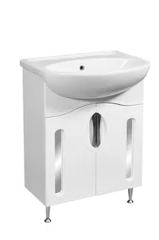 Тумба с раковиной Stella Polar Сильва 60 напольная, белая