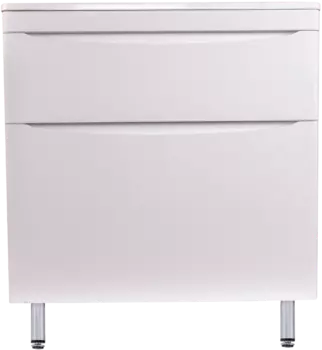 Тумба с раковиной Style Line Бергамо Мини 80 Люкс Plus напольная, антискрейтч белая
