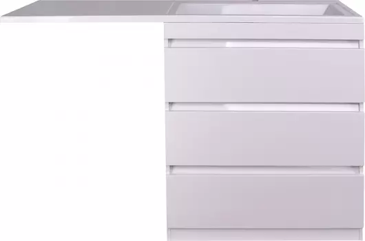 Тумба с раковиной Style Line Даллас 140 R люкс, белая