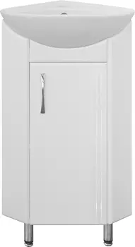 Тумба с раковиной Style Line Эко Стандарт Веер 30 угловая, белая