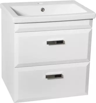 Тумба с раковиной Style Line Лотос 60 Люкс Plus подвесная, белая