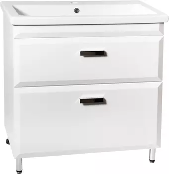 Тумба с раковиной Style Line Лотос 80 Люкс Plus напольная, белая
