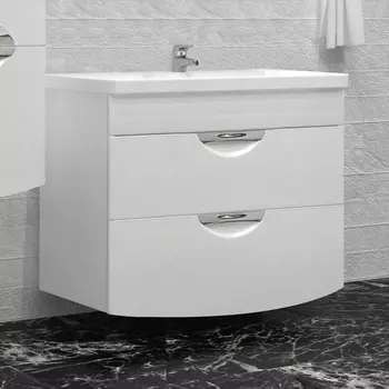 Тумба с раковиной Style Line Жасмин-2 80 Люкс Plus, белая