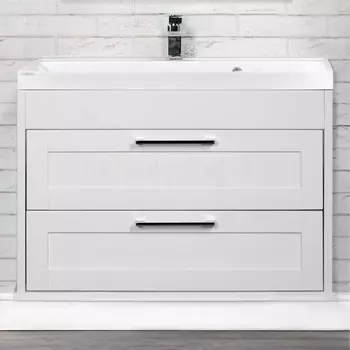 Тумба с раковиной ValenHouse Эйвори 80, подвесная, белая