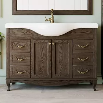 Тумба с раковиной ValenHouse Эллина 120 кальяри, фурнитура бронза