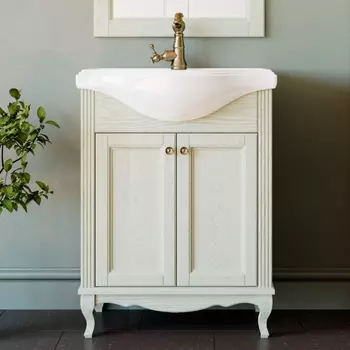 Тумба с раковиной ValenHouse Эллина 65 слоновая кость, фурнитура бронза