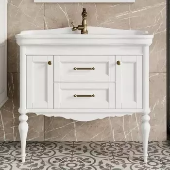 Тумба с раковиной ValenHouse Эстетика 100, подвесная, бронза