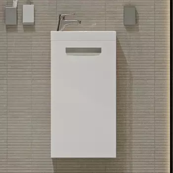 Тумба с раковиной Velvex Estea 40.1D белая матовая