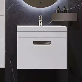 Тумба с раковиной Velvex Estea 60.1Y белая матовая