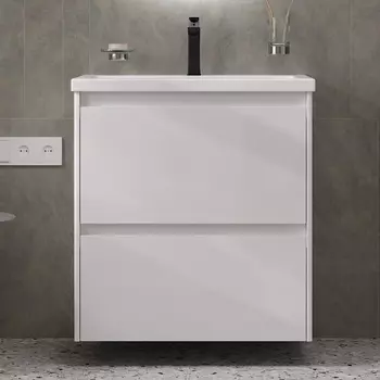 Тумба с раковиной Velvex Klaufs 70.2Y, белая, подвесная