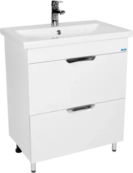 Тумба с раковиной VIANT Лима 60 напольная, 2 ящика