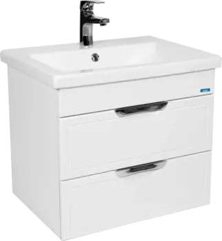 Тумба с раковиной VIANT Лима 60 подвесная, 2 ящика