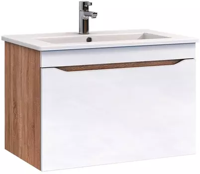 Тумба с раковиной Vigo Grani 60 подвесная, 1 ящик, дуб сонома