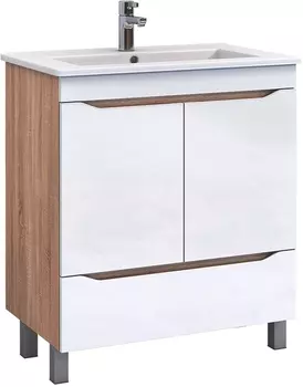 Тумба с раковиной Vigo Grani 75 напольная, 2 дверцы, 1 ящик, дуб сонома