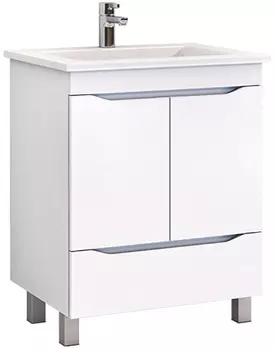 Тумба с раковиной Vigo Grani 75 напольная, 2 дверцы, 1 ящик, белая