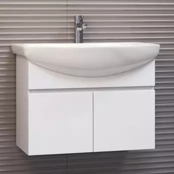 Тумба с раковиной Vigo Wing 60 белая матовая