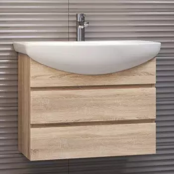 Тумба с раковиной Vigo Wing 60 дуб сонома, 2 ящика