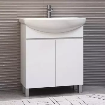 Тумба с раковиной Vigo Wing 70 напольная, белая