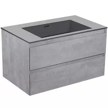 Тумба с раковиной Vincea Luka 80 подвесная Cement