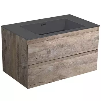 Тумба с раковиной Vincea Luka 80 подвесная N.Wood