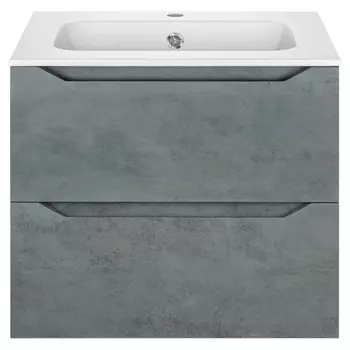 Тумба с раковиной Vincea Norma 60 подвесная Beton VMC-2N600BT+VCB-2N600W